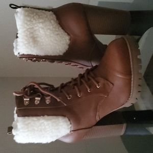 Lace up booties